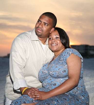 Informal engagement portrait on Okaloosa Island
