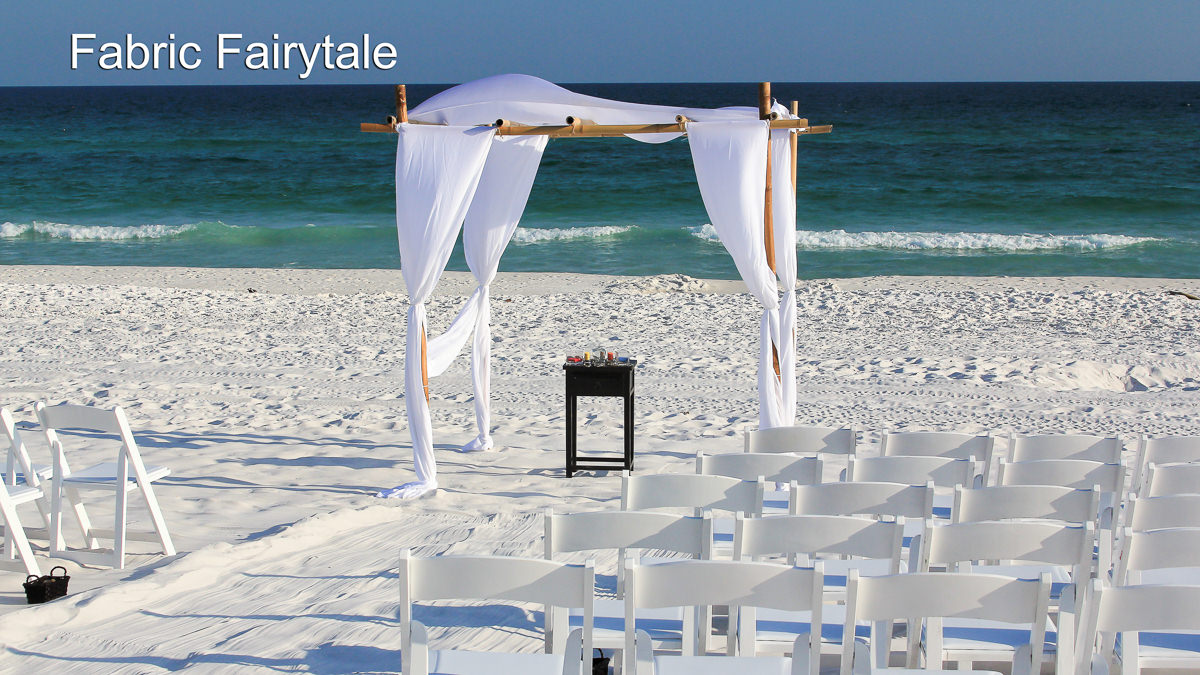 Fabric Fairytale Destin Bamboo Wedding Package Destin Fl Beach