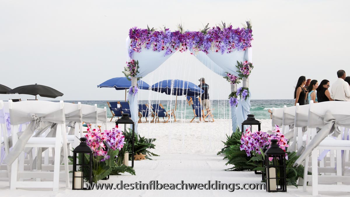 Purple Destin Beach Wedding Packages And Features Destin
