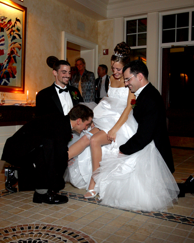 Go Andrew...that's the way to remove her garter!