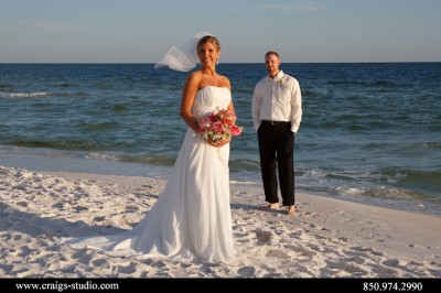 As close to a formal beach wedding portrait as it got